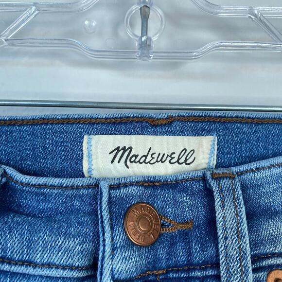 MADEWELL Mid Rise Kick Out Jeans Medium Wash Stretch Denim Size 25 Flared - Picture 4 of 9